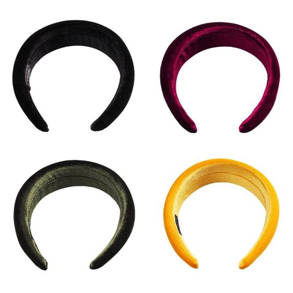 

hair accessories headbands 4pcs retro velvet knotted headband print cross knot hairband bezel lattice hoop for women d9