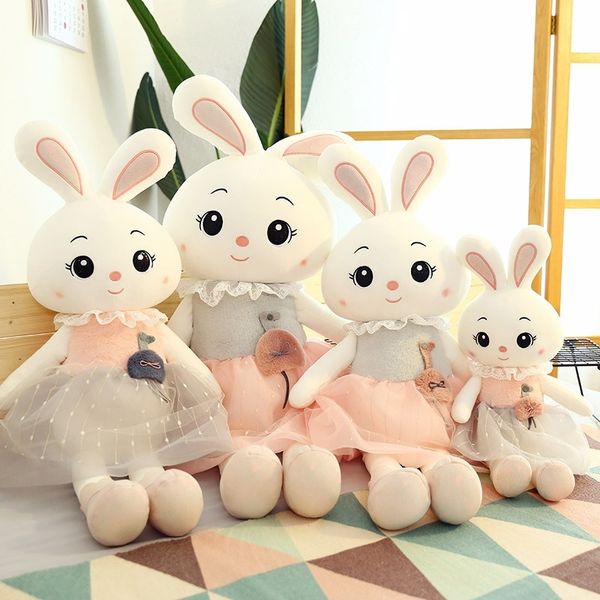 

cartoon cute plush toy girl heart little rabbit doll sleeping pillow for children