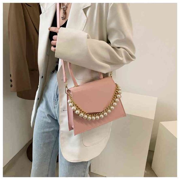 

spring simple small women's 2021 new fashion net red handbag versatile one shoulder messenger bag
