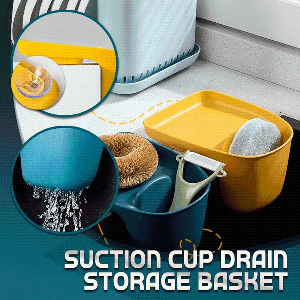 

storage baskets sink drain basket multifunctional kitchen hanging shelf rack for bathroom canq889