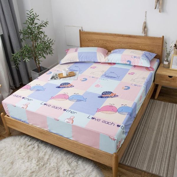 

sheets & sets bonenjoy tpu waterproof material bed sheet with rubber elastic single size linen for kids cartoon fitted