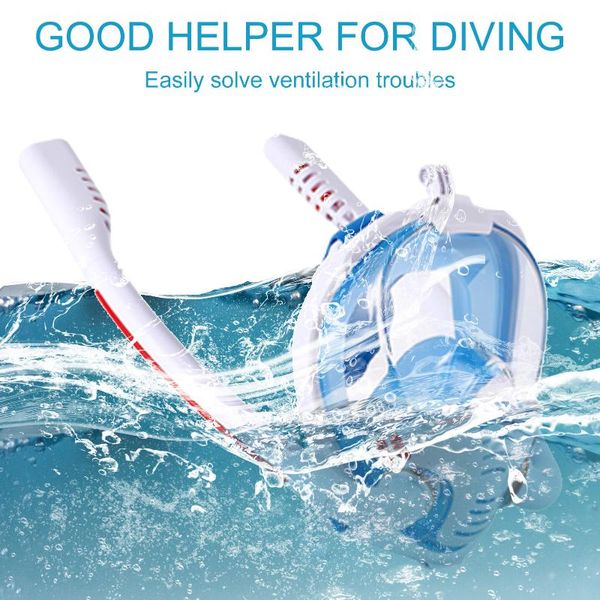 

diving full dry snorkeling anti-fog face cover double tube swimming protector underwater mask for snorkel set masks