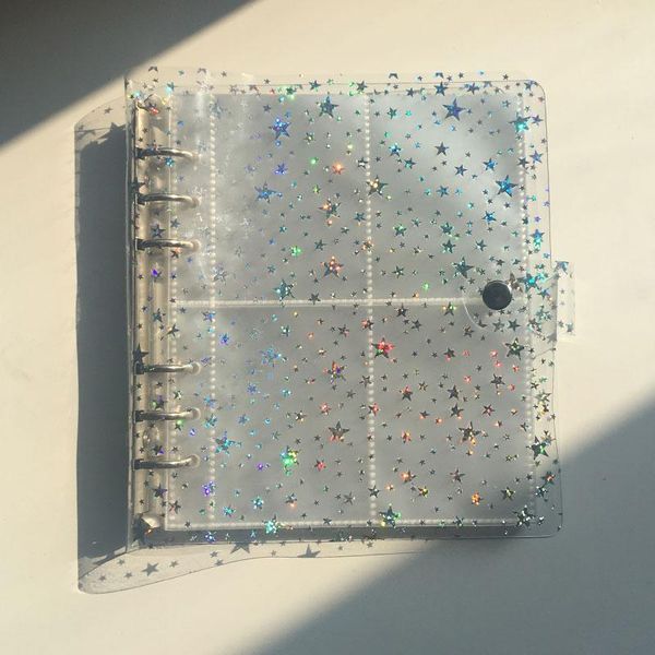 

yiwi transparent star soft pvc portable po jelly color for mini instax & name card 7s 8 25 50s de pos notepads, Purple;pink