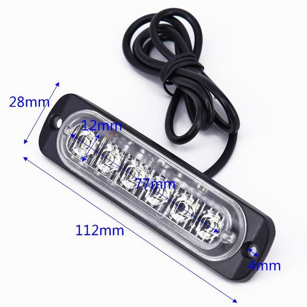 

car headlights 18w 112*28mm flash light 6led white dc 12v-24v 333ma daytime running headlight replacement 2021 useful