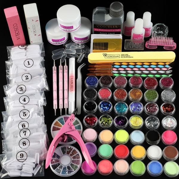 

acrylic nail kit acrylic powder set nail tips all for manicure tools brush professional set for nails art