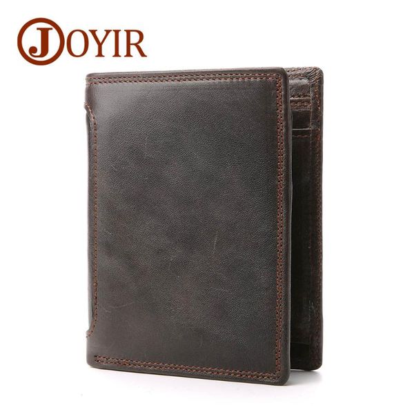 

wallets joyir man genuine leather men short wallet purse card holder coin vintage male husband year gift, Red;black