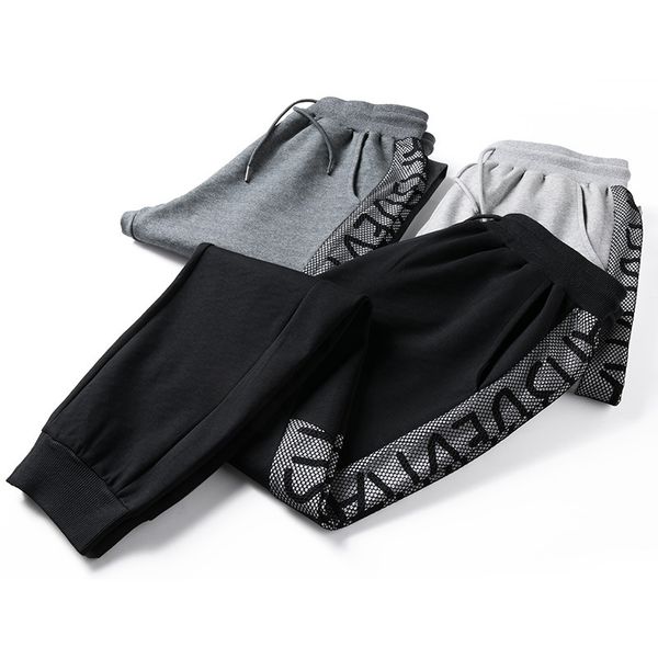 

men's pants mens joggers casual cotton men skinny sweatpants sportswear tracksuit bottoms spring summer trousers streetwear kjx8, Black