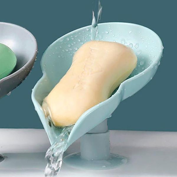 

soap dishes suction cup dish stand bathroom holder plastic drain box sponge storage plate tray accessories gadgets