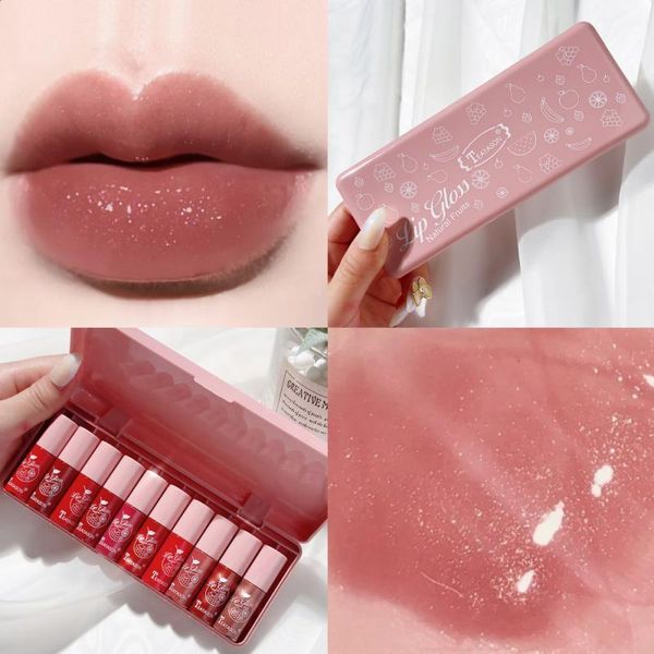 

lip gloss 1 box matte velvet long-lasting moisture makeup glaze shinny make up lipstick waterproof maquillaje tslm2
