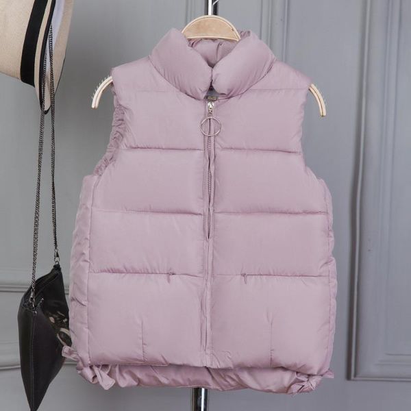 

women's vests hiawatha autumn winter cotton vest women zipper short outerwear fashion white/black/red/pink/green down wl009, Black;white