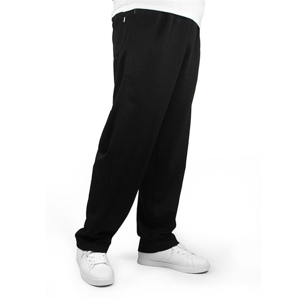 

spring men's casual loose sweatpants men basic trousers tracksuit solid bottoms breathable sportswear big code pants 210702, Black