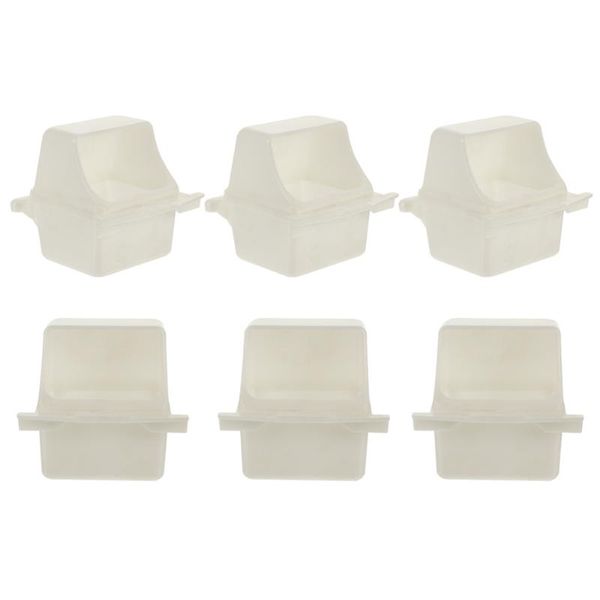 

other bird supplies 6pcs household feeder parrot food container box dispenser