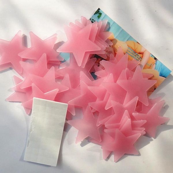 

window stickers 100pcs 3d star energy storage fluorescent glow in the dark luminous on wall for kids bedroom living room decor decal