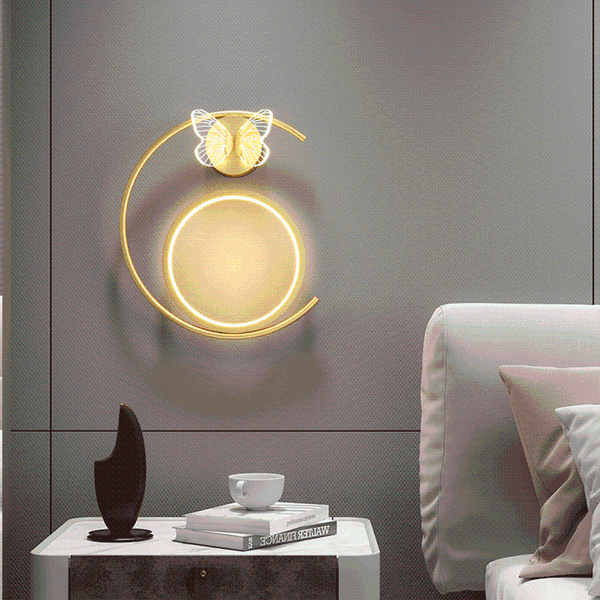 

wall lamp bedside modern minimalist creative butterfly nordic 2021 decoration living room bedroom background bracket light
