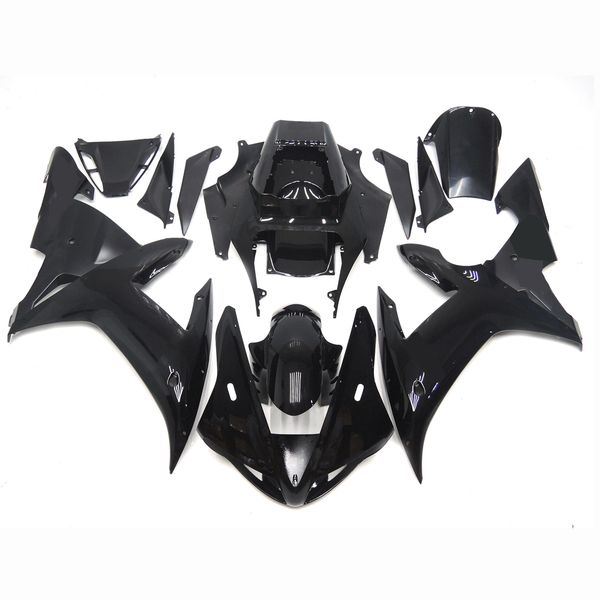 

motorcycle fairings fit for yamaha yzf r1 2002 2003 abs plastic injection bodywork yzf-r1 02 03 body frames cover panels - gloss black with