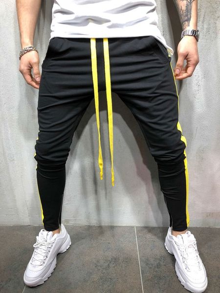 

men's pants e-baihui men sport running multi-color fashion hip hop ny harem high street jogging sports fitness a622, Black