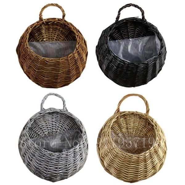 

storage baskets birds nest wall hanging basket wicker gardening home garden wedding decoration clh@8