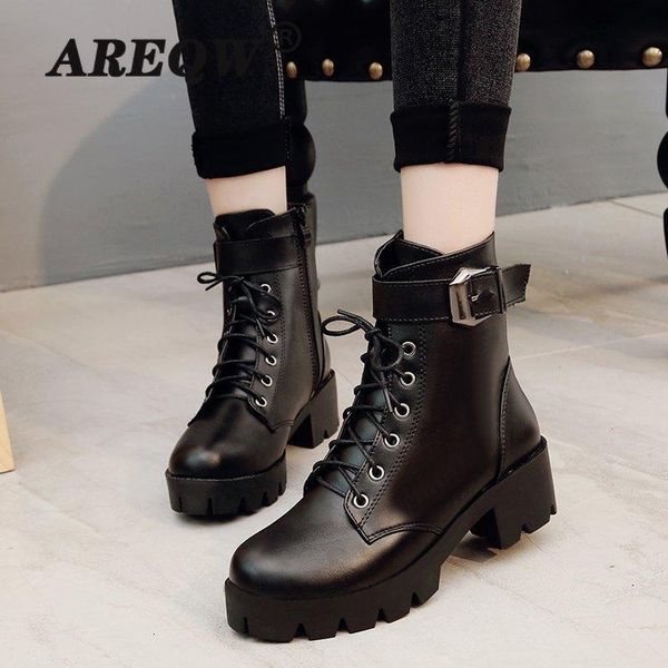 

boots women soft leather outdoor shoes motorcycle street style girls high tube 2021, Black