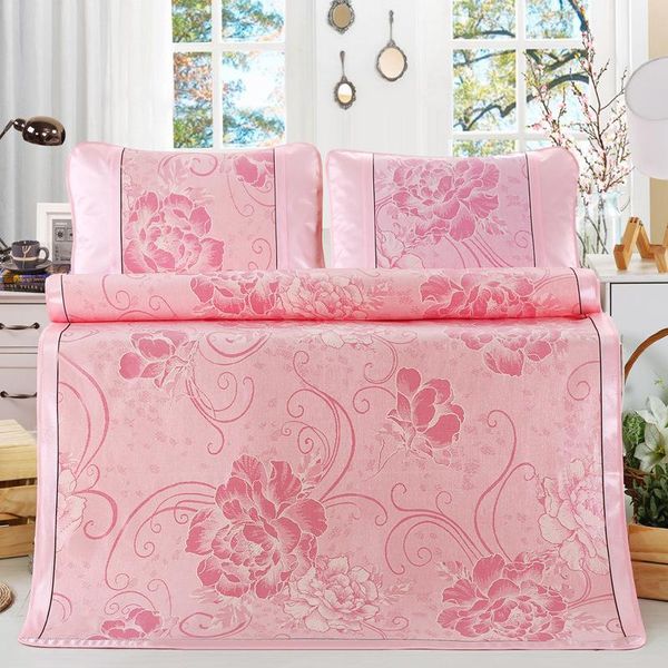 

storage bags home 2021 mat, printed ice three sheets, double folding summer cool air conditioning mat