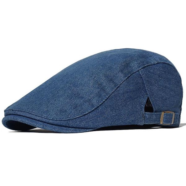 

berets denim sboy cap men women gatsby ivy retro hat driver flat casual golf cabbie driving hunting, Blue;gray