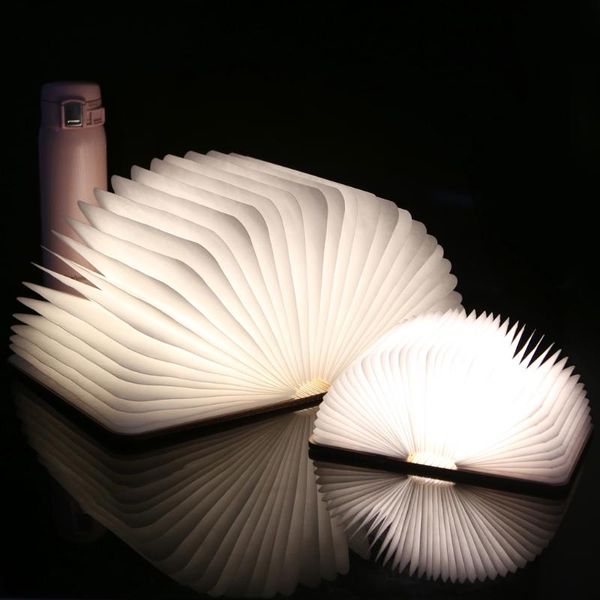 

book lights led foldable wooden shape desk lamp nightlight booklight usb rechargeable