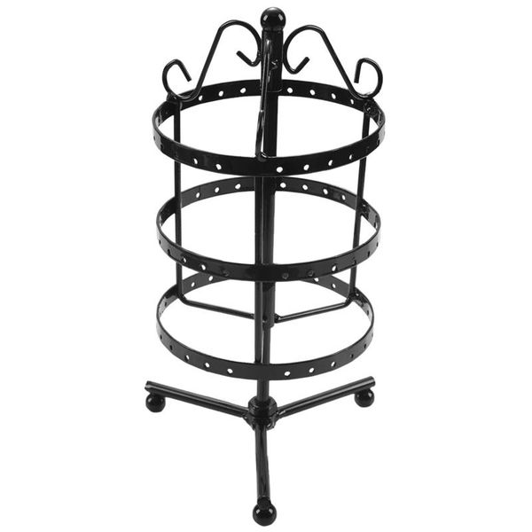 

jewelry pouches, bags rotating earring holder 72 holes three-layer holder/rotating display/rotating rack/earring orga, Pink;blue