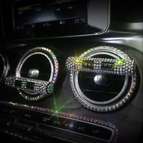 

car air freshener 1pc rhinestone bling accessories outlet vent perfume solid light smell fragrance scent (not strong)