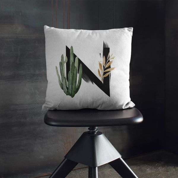 

letter custom head design gift printed pillow