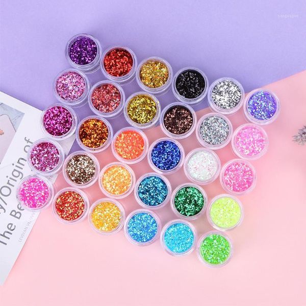 

shining dust nail glitter powder for uv gel polish nails decorations purple dipping manicure pigment diy art tool1, Silver;gold