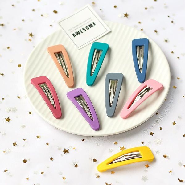 

hair accessories 1pcs solid sweet matte waterdrop hairpin clips for girls cute baby women barrettes basic headwear1, Slivery;white