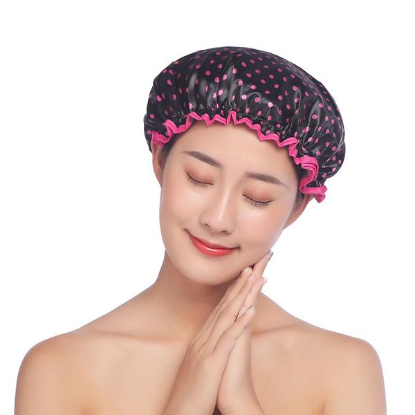 

waterproof shower cap colorful towels useful hats durable beautiful bath hat portable bathing caps