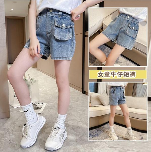 

wholesale girls denim shorts summer fashion 6-11t a957, Black