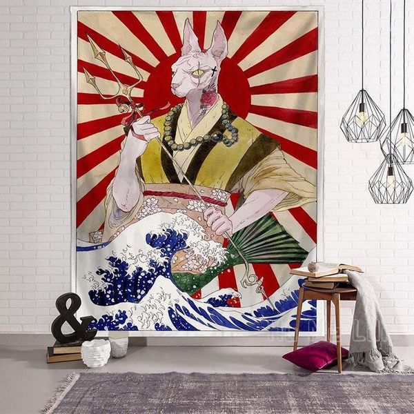 

tapestries japanese kanagawa wave tapestry wall art