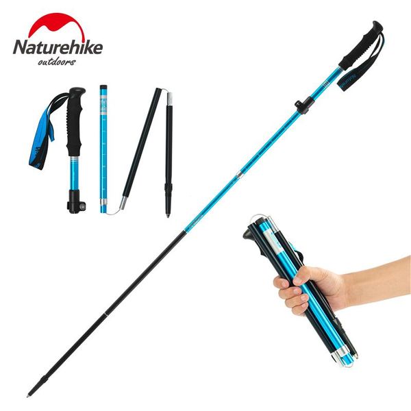 

naturehike trekking poles folding hiking stick collapsible walking nordic sticks
