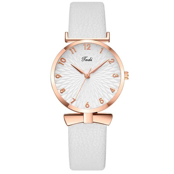 

wristwatches fashion women leather quartz watch simple design ladies dress wristwatch elegant flower pattern watches female clock gifts, Slivery;brown