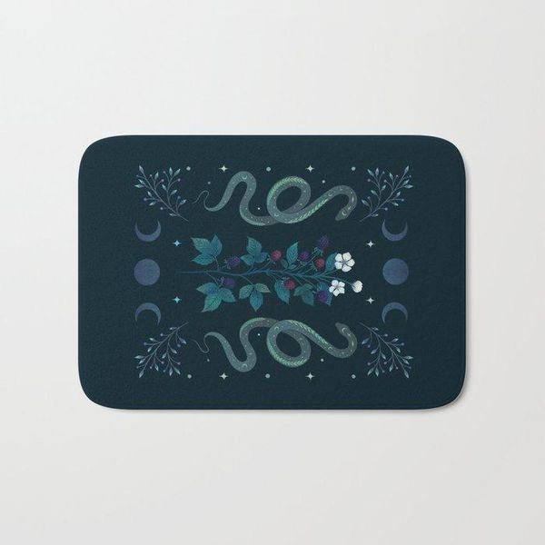 

cushion/decorative pillow snake and wild berries bath carpet floor mat anti-slip doormat home entrance bedroom living room mats kitchen rug