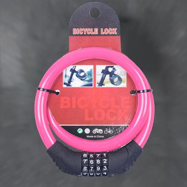 

bike locks 4 digit steel cable lock cycling heavy duty password coded chain