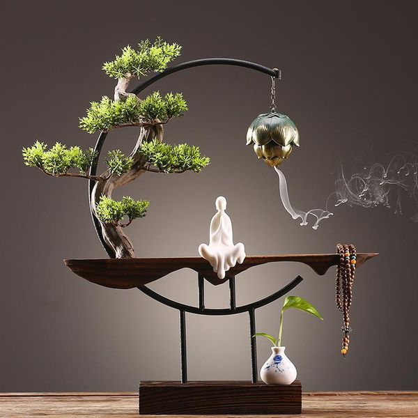 

fragrance lamps creative backflow incense burners living room office decoration ornaments hanging stove with led lamp ceramic