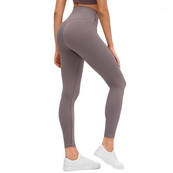 

yoga outfit soft pants women high waist fitness gym leggings comfortable no front seam sports tight woman leggins