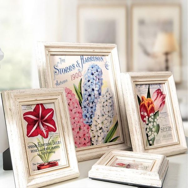 

4pcs/set po frame family decoration table style blue europe mj frames