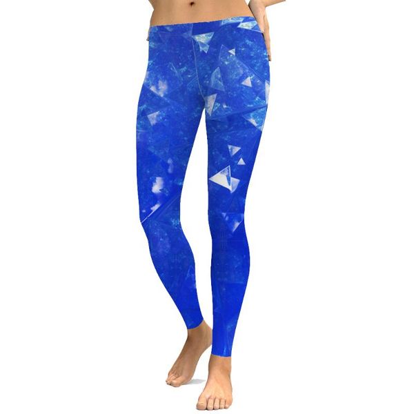 

women's leggings fashionprint blue diamond print cool 3d, Black