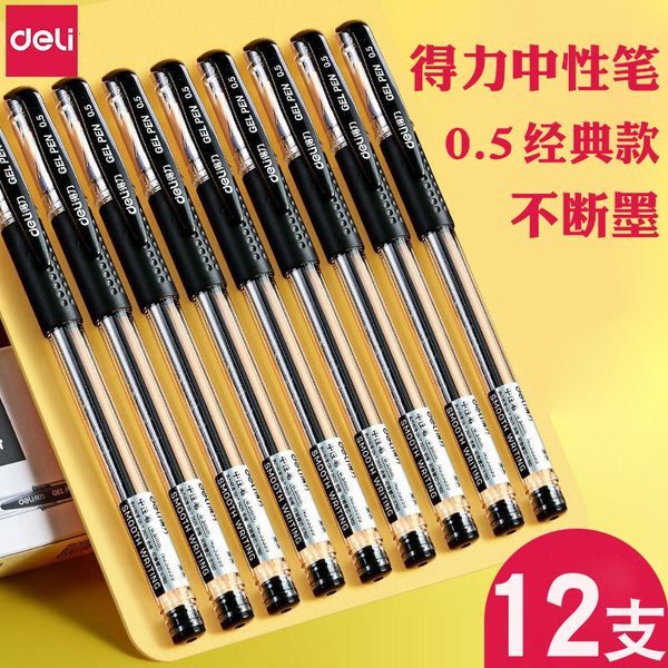 

deli gel pen office suppli 6600 / 33399 signature conference 0.5mm water 12