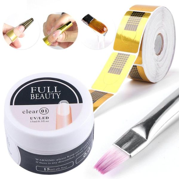 

nail gel 15ml quick building for extension acrylic clear uv builder glue tips decoration prolong form tools, Red;pink