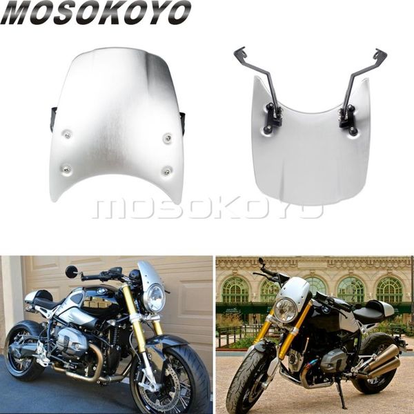 

for r ninet motorcycle silver windshield aluminum wind screen deflector kit nine t 2014-2021