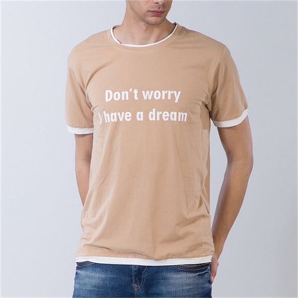 

men's t-shirts summer male t shirt short sleeves dont worry i have a dream printed funny cotton tee m-2xl 96ll, White;black