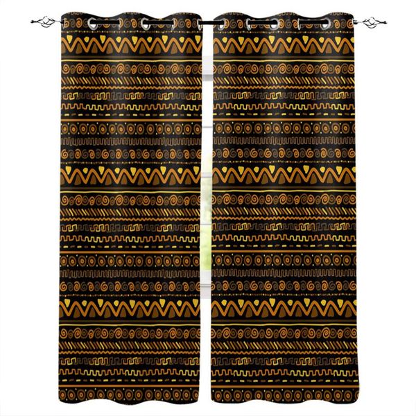 

african pattern circle geometric figure window curtain bedroom bay blackout curtains modern living room floor & drapes