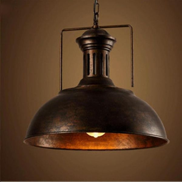 

pendant lamps vintage retro industrial ceiling light lamp shade fixture lighting cafe home decor color: black, rust