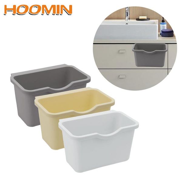 

kitchen storage & organization hoomin plastic cabinet door rear hanging trash shelf can holder bag multifunction