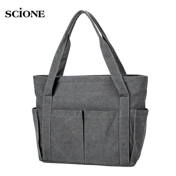 Outdoor-Taschen Scionce Damen Sport Gym Bag Reise All-Match Canvas Handtasche Praktische Multifunktions Tote Schulter Messenger