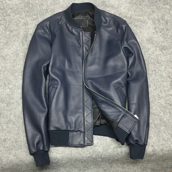 

women's jackets men/women sheep bomber chic leather genuine s-3xl jacket size g110, Black;brown